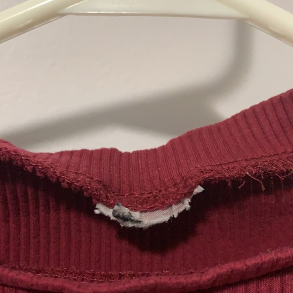 American Eagle Women's Tight Knit Cropped Shirt - Picture 4 of 4